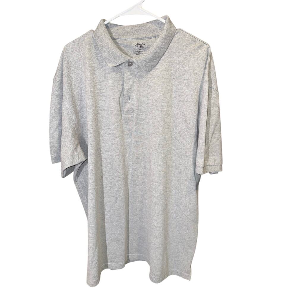 Shaka Wear Grey Heather Short Sleeve Polo Shirt Size 4XL